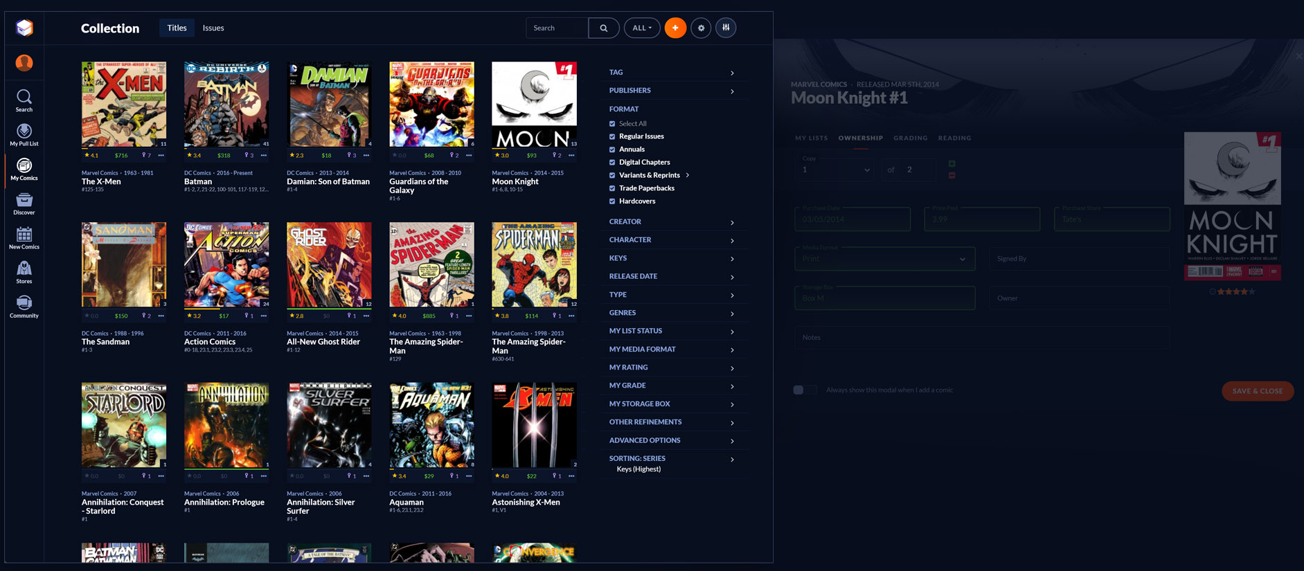 Catalog your comic book collection online