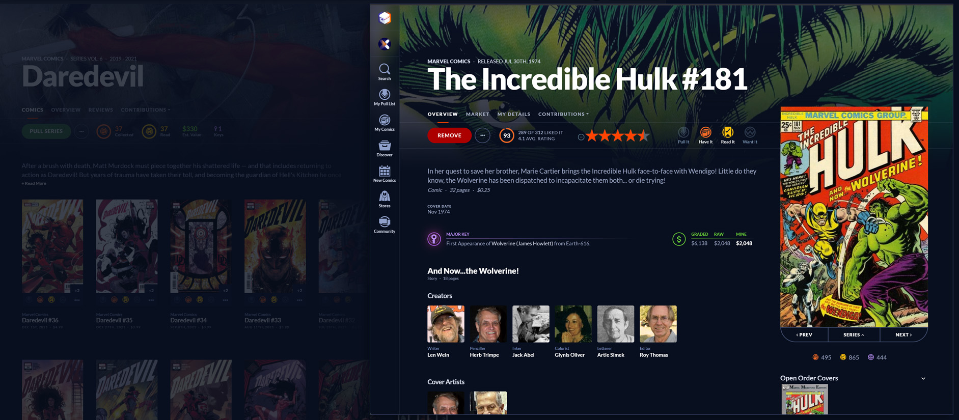 Browse a massive comic book database