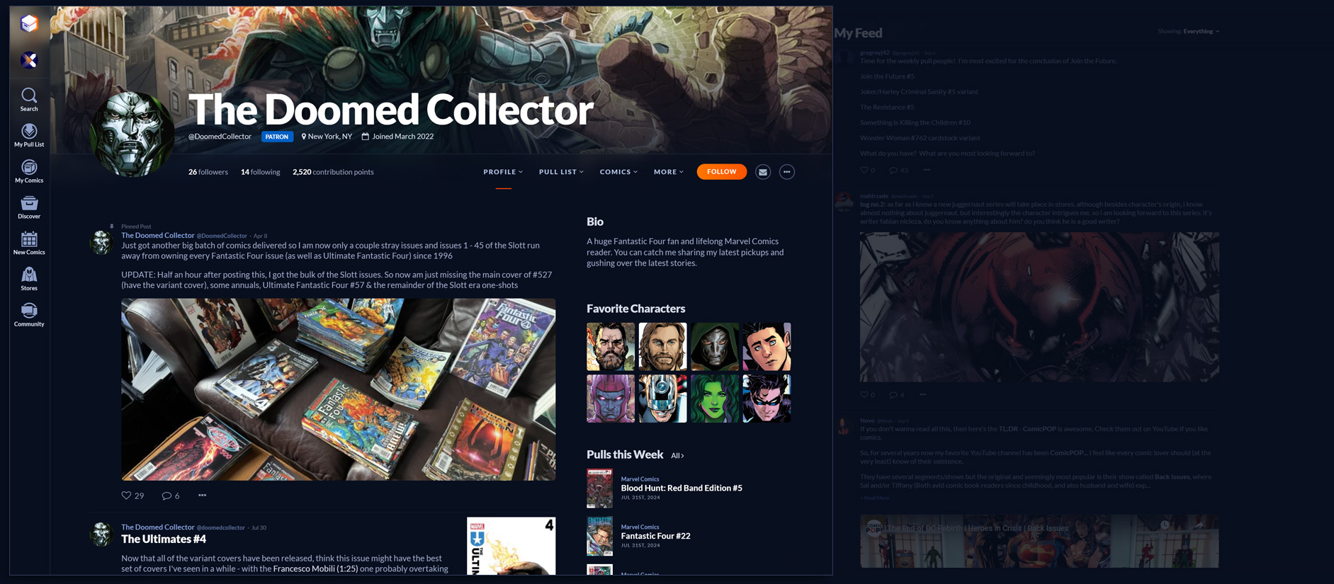 A dedicated social network for comic book fans