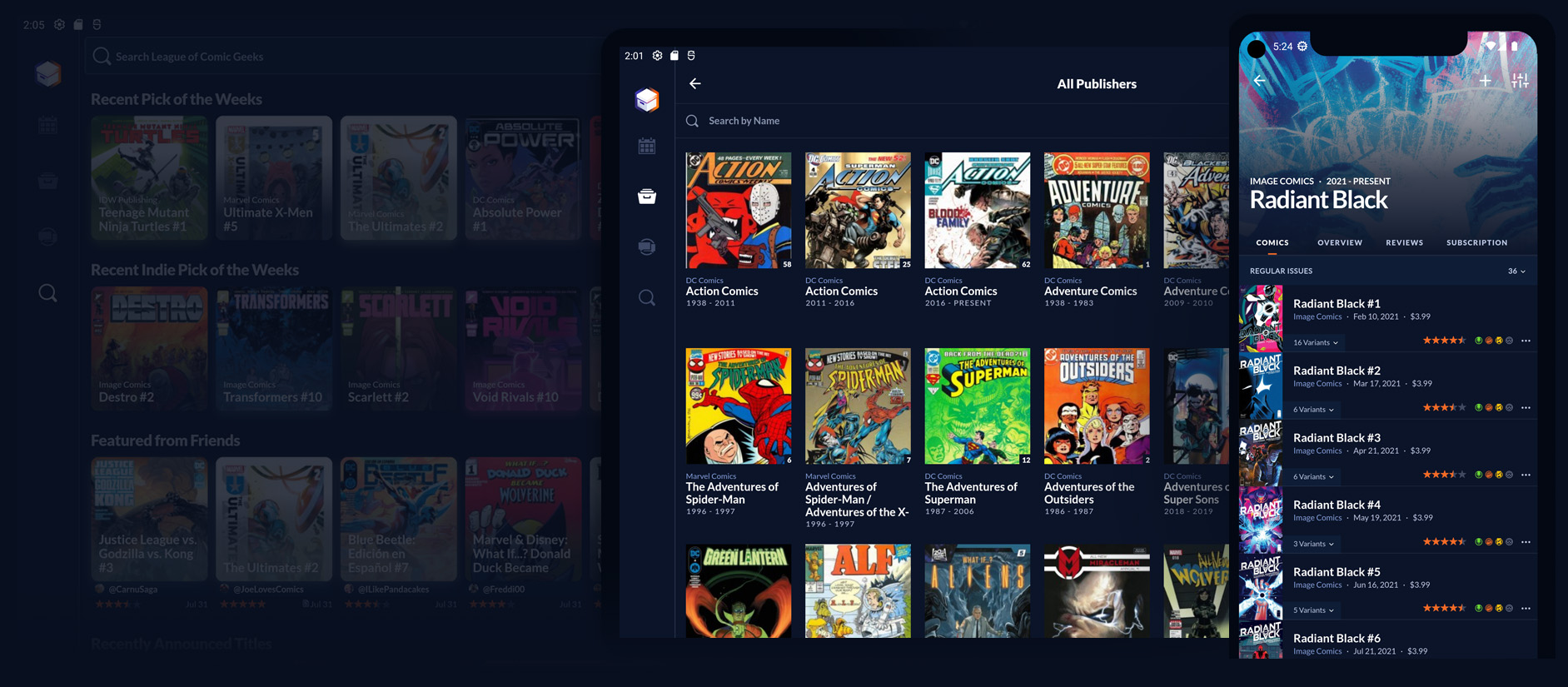 Comic cataloging on iOS and Android mobile